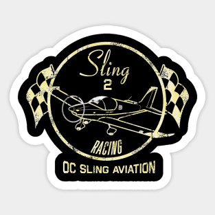 Distressed Sling 2 Racing on dark Sticker